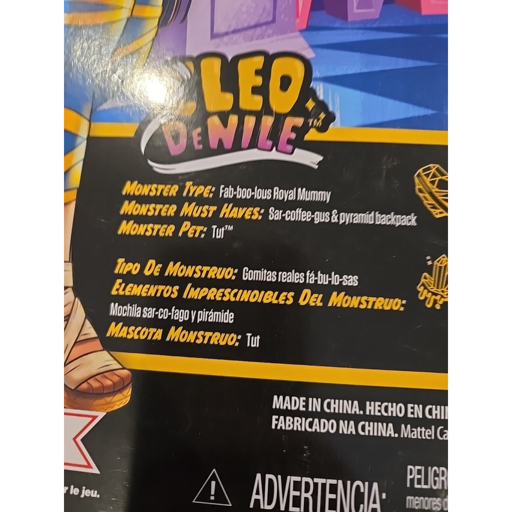 Monster High Leo DeNile With TUT & Accessories New/Box Has A Little Damage (091) - Picture 7 of 8
